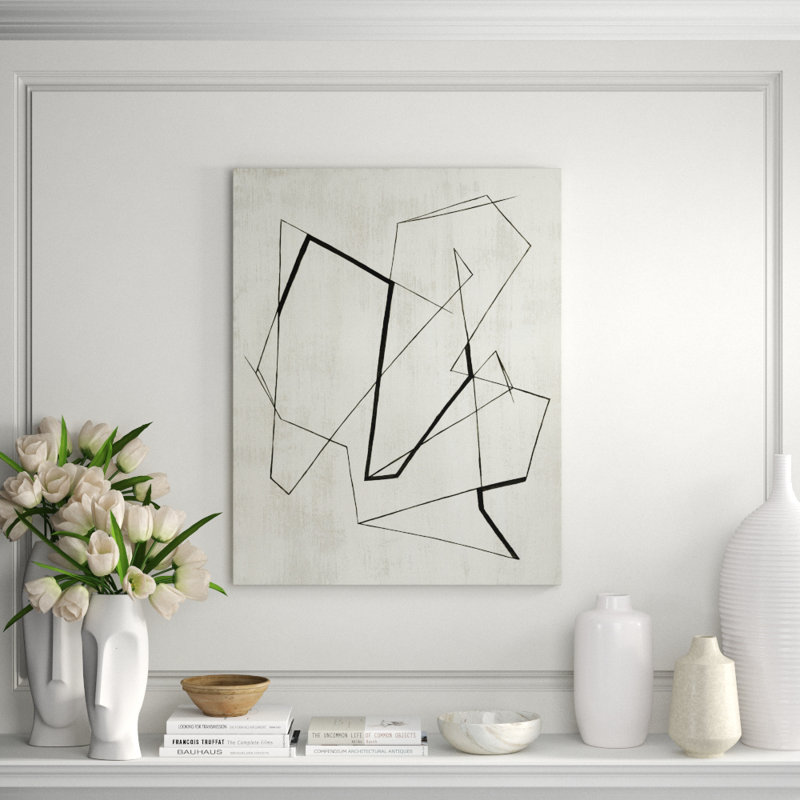 Lines And Time I Painting by Bobby Berk, 30" H x 24" W x 1.5" D, Image Brush Gel