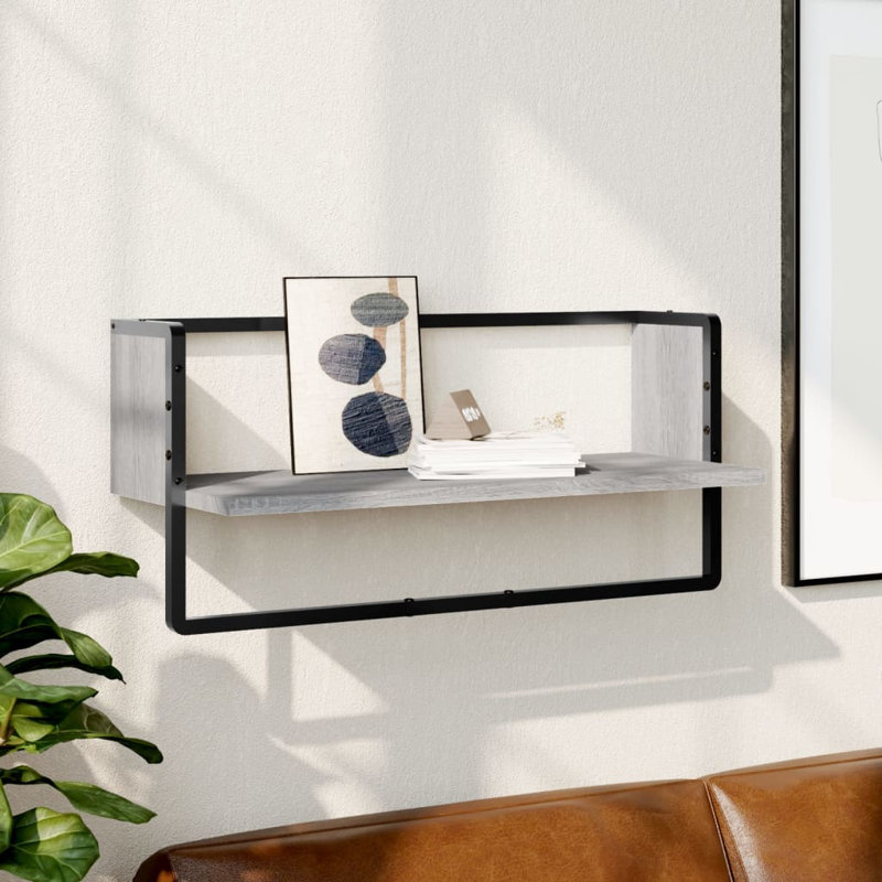 Abyan Bracket Shelf, Grey Sonoma