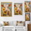Vache Dulcemaria, peinture avec pivoines VI - vache, art mural-1703100095-1703100094-1703100090