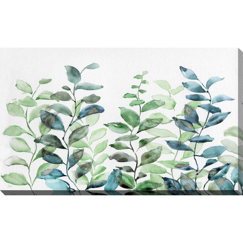 Cascade par Nan - Peinture, L 48 po x H 28 po, Toile tendue