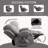 Swinging recliner massage heated sofa, with USB and 2 cup holders in side pockets
