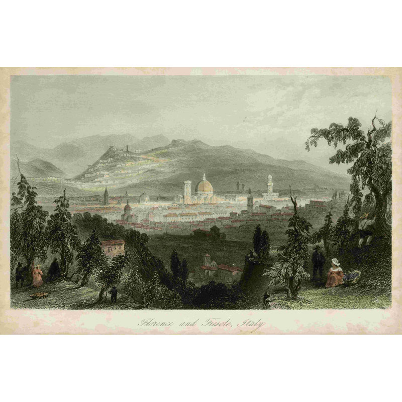 Florence et Fiesole, Italie, H 8 po x l 12 po
