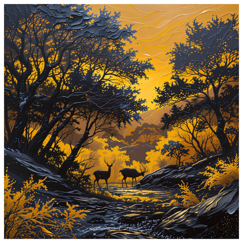 Tapis de bain Deer In Forest, L 24 po x L 17 po