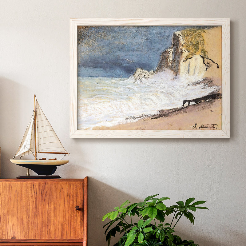 " The Manneport, Etretat ", White, 18" H x 26" W x 1.5" D