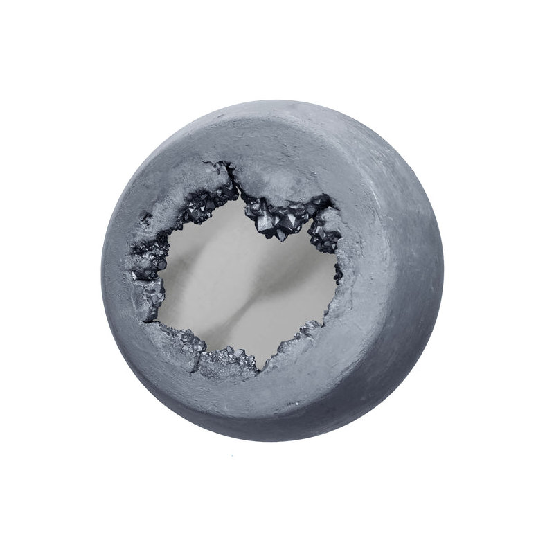 Geode 1 - Light Pendant, Matte Gray, Brass