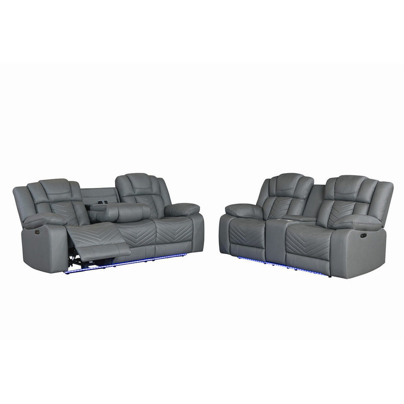 RAIZE GREY 2PC LIVING ROOM SET