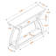 Table d'appoint à 3 niveaux brun taupe à trois niveaux H 31,78 po x l 47,09 po x P 11,28 po Bruno