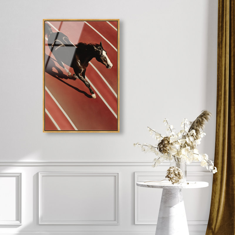 Velocity Vector Print, 37"H x 25"W, Gold Floater Frame