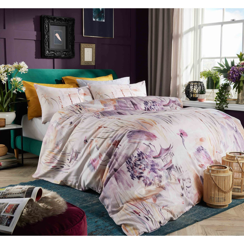 Alaxandra Cotton Dreamy Eastern Toile Duvet Cover Set with Pillowcases Included, King - 2 Standard Pillowcases