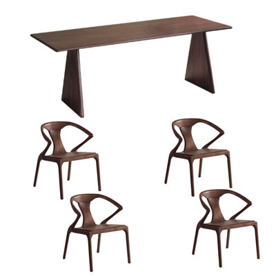 A sturdy and durable ash wood dining table sets