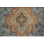 Tapis bleu médaillon traditionnel 5 x 6