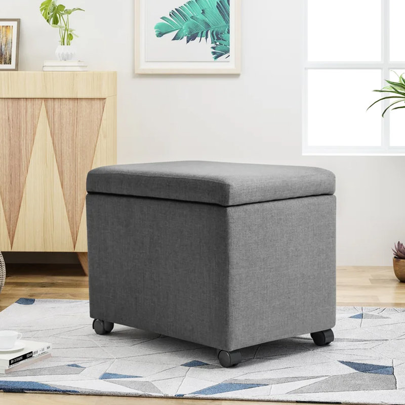 Tissu gris pour le rangement intuitif de la maison et du bureau avec roulettes