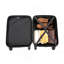 Bagage de cabine, valises à roulettes, valise de transport légère en ABS, bagage rigide, 20 pouces (noir)
