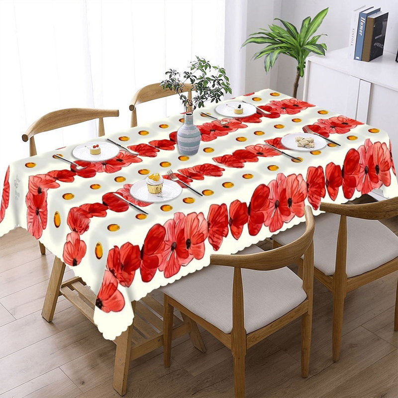 Housse de table imprimée drapeau de baseball, conception à bords festonnés, utilisation de la cuisine extérieure du 60e jour du 120e anniversaire