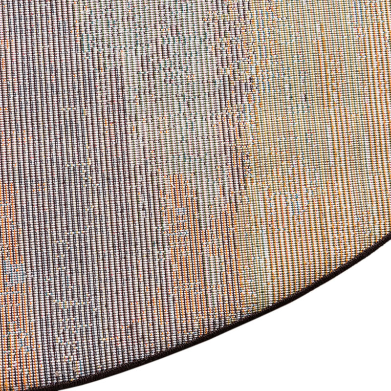 Rizer Washable Abstract Indoor Rug, Round 6'1"