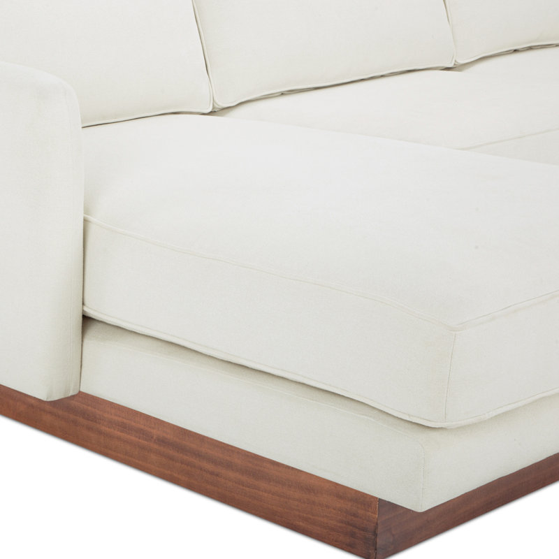 Canapé modulaire 2 pièces Ashby, Orienté à gauche (vu de face), Blanc