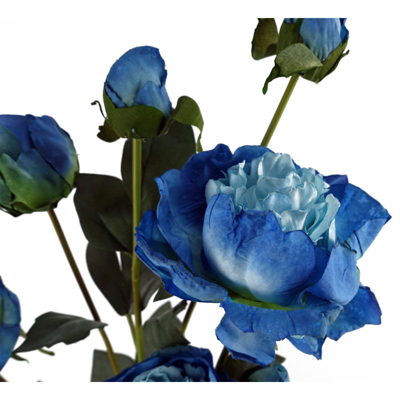 Plastic, Silk Artificial Arrangement, Blue