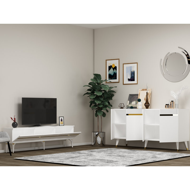 Fechteler Coffee Table Set, White