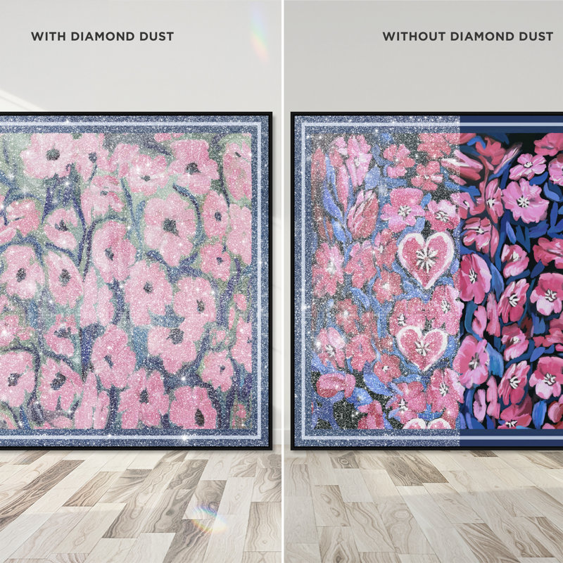 Forever Blooming Set Set by Oliver Gal, 82"H x 82"W, Black Floater Frame