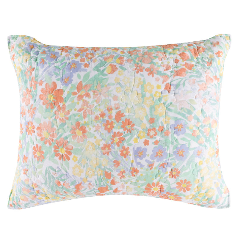 Greenland Home Fasions Alice Pastel Standard Sham, 20x26, Standard