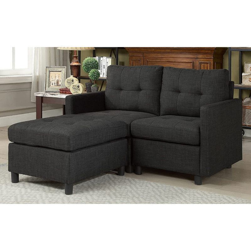 Renetha 52" Wide Modular Sofa Loveseat with Ottoman