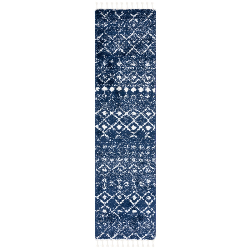Tapis à poils longs Akifa, Tapis de couloir 2 pi 2 po x 8 pi