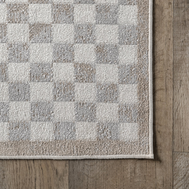 Nikita SpinClean Faded Geometric Machine Washable Area Rug, Rectangle 4' x 6'