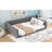 Full XL Size Upholstery Daybed and Side Storage Pocket,Gray