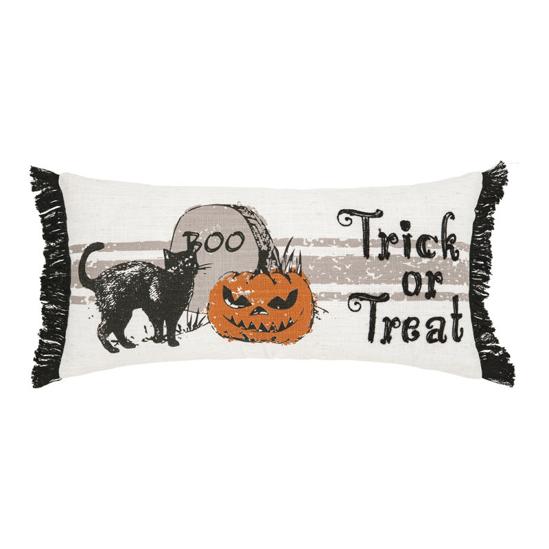 Trick Or Treat Halloween Printed Throw Pillow