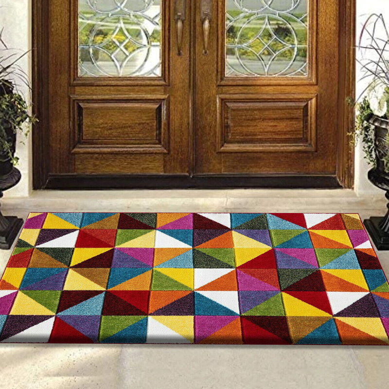Runner Leoler Geometric Indoor / Outdoor Area Rug, Runner 60 x 220cm