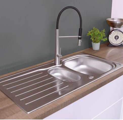 100cm x 50cm 1.5 Bowl Inset Kitchen Sink