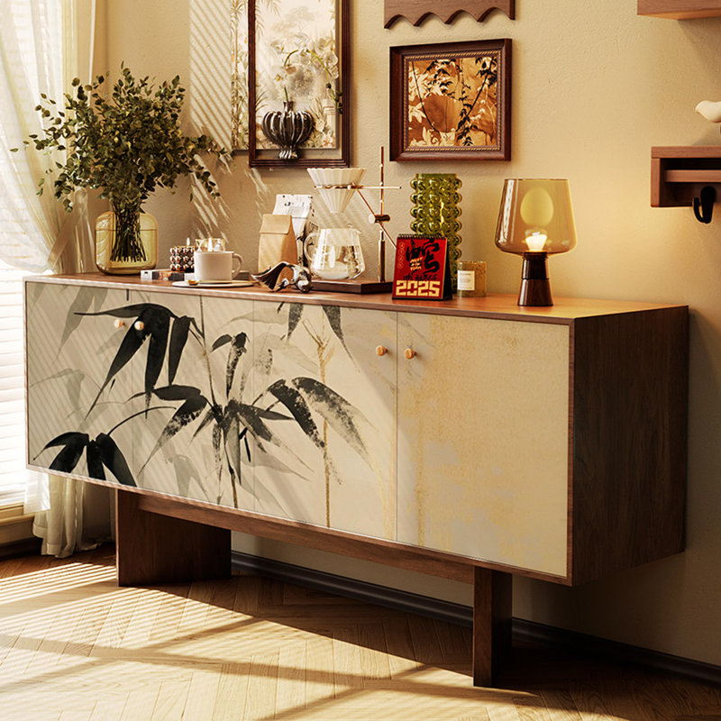 Buffet rétro simple et léger de luxe, Noyer