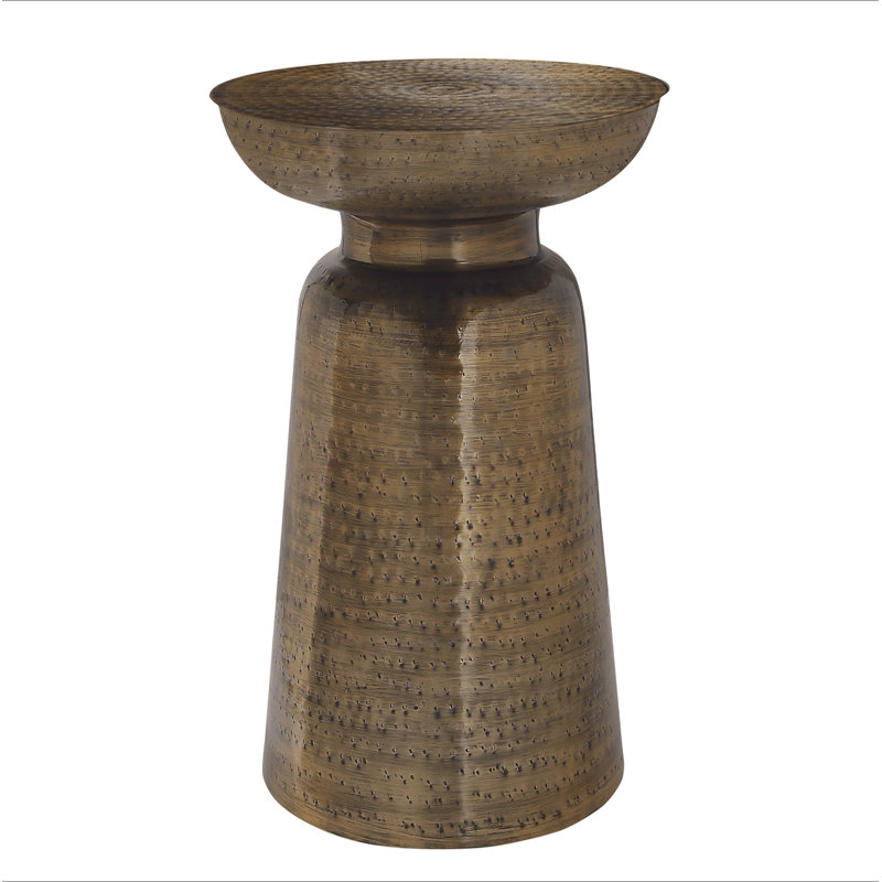 Abdisamad Tray Top End Table, Copper