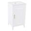 Meuble-lavabo de 20,3 po avec lavabo, tiroir fonctionnel, tablette de porte, porte à fermeture douce, blanc-116234341