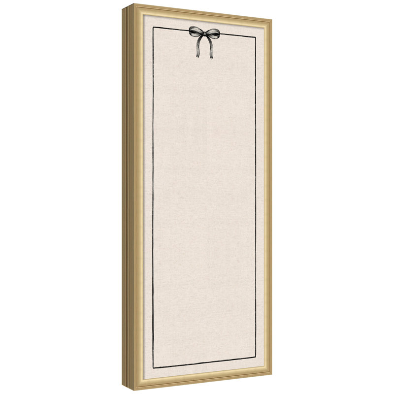 Tableau d'affichage en lin encadré en tissu, H 42 po x l 18 po x P 1,25 po, Or de Florence