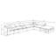 Canapé modulaire rembourré 6 pièces Segoura Ivory
