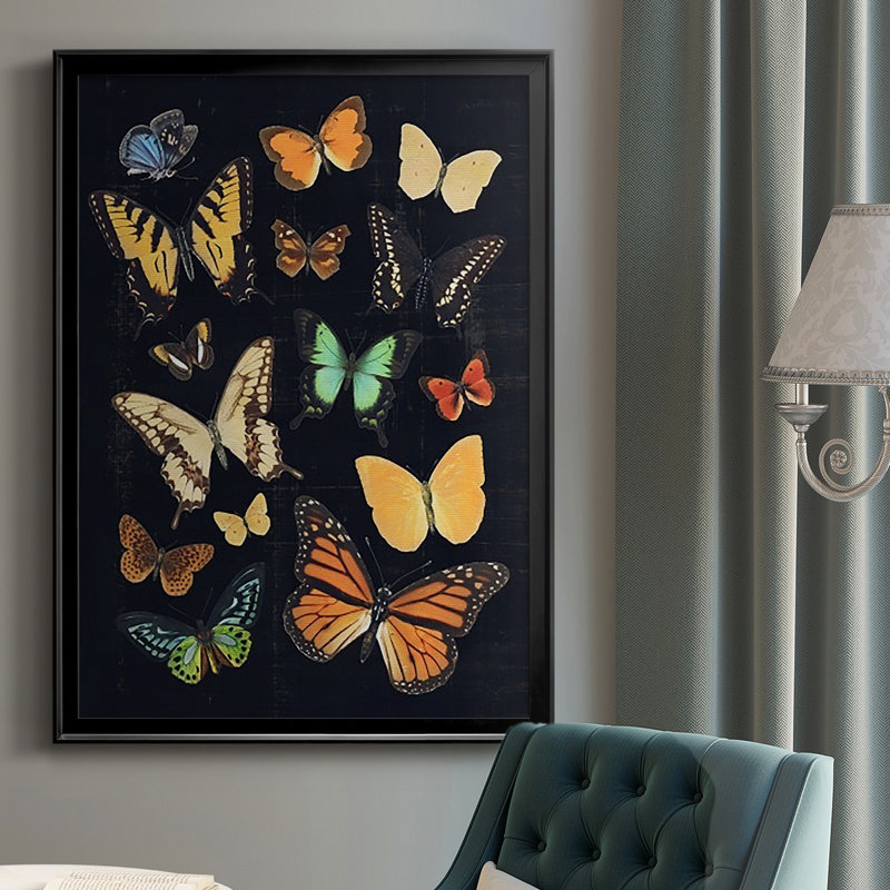 " Collected Flutter III ", Black, 24.5" H x 18.5" W x 1" D
