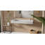 Lavabo de salle de bain mural en résine blanc brillant 47,2 po x 19,6 po Badeloft WT-05-A-G-138403022