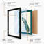 Elegant Peacock Profile Botanical - Framed Print-396442887-396442888