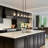 Breely 7-Light 53.1'' W Large Black Linear Modern Farmhouse Kitchen Island Pendant UL Certified