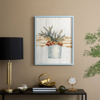 «Christmas Holiday Art» CCXCI, reproduction encadrée - bois massif