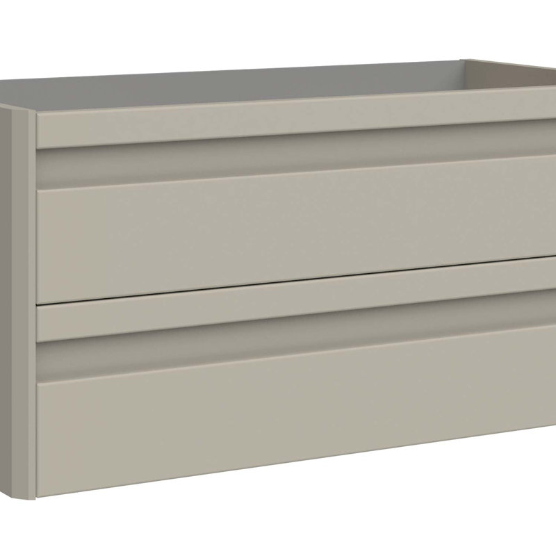 Meuble-lavabo simple 2 tiroirs DAX Venice, Vison mat