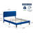 Queen Platform Bed Frame with Velvet Upholstered Headboard and Wooden Slats Support, Mattress Foundation/No Box Spring Needed-950660877-950660878