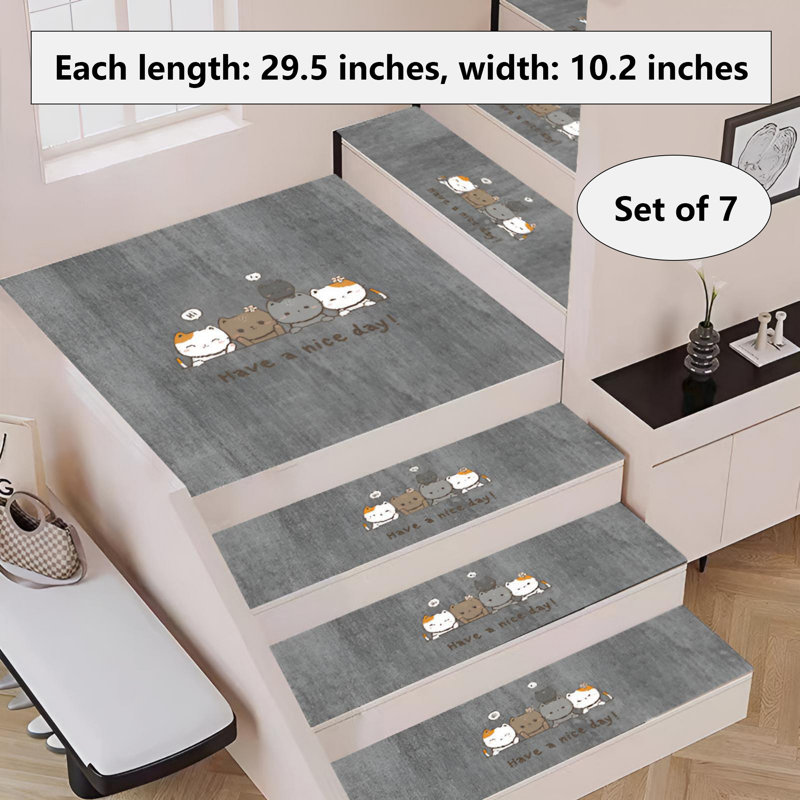 Tapis d'escalier auto-adhésif antidérapant pour usage intérieur