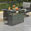 Armoire de rangement pour barbecue avec roulettes, gris