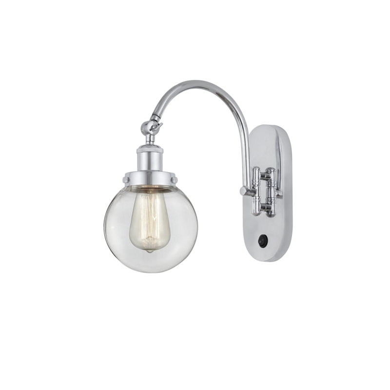 Shauna Swing Arm Sconce, LED, Clear, Polished Chrome