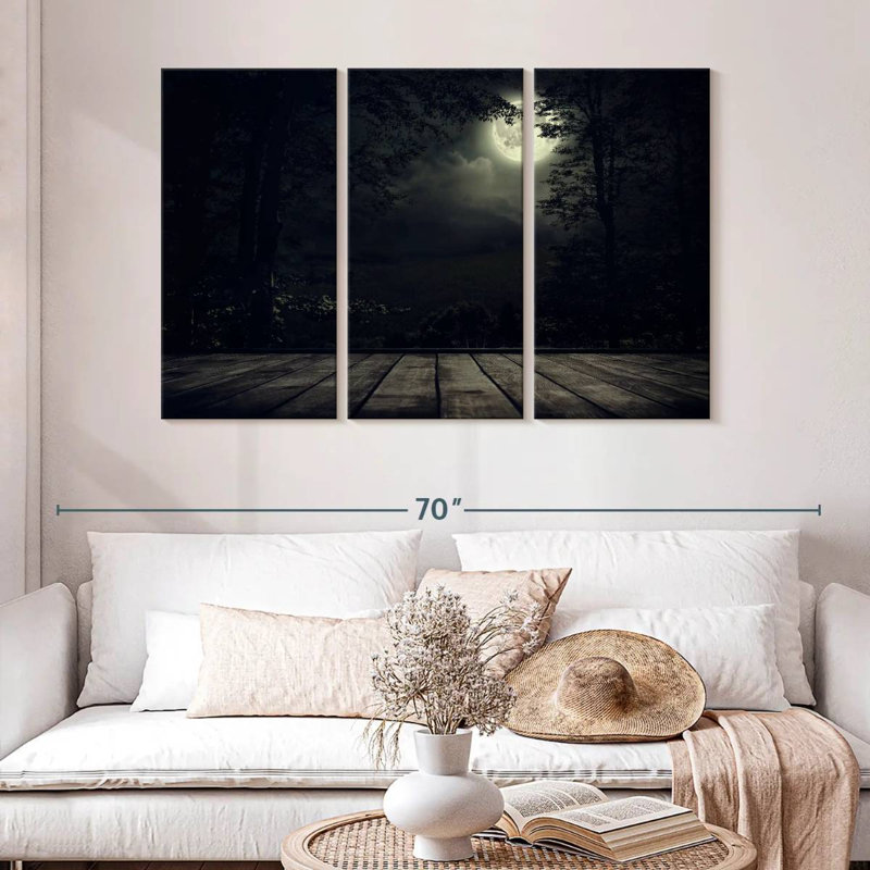 Marvelous Full Moon, 32" H x 50" W