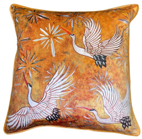 Sagatov Abstract MUSTARD/YELLOW Sqaure Cushion