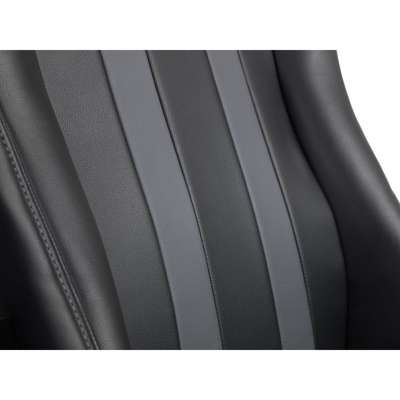 17 Stories Brooke-Jamie Adjustable Ergonomic Faux Leather Swiveling PC & Racing Game Chair in Black