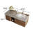Loubertha 48'' Single Bathroom Vanity with Gray Top, Multi-layer Solid Wood, Two Drawers and Open Shelf-1976282707